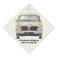 Volvo Amazon 4 door 1956-70 Car Window Hanging Sign